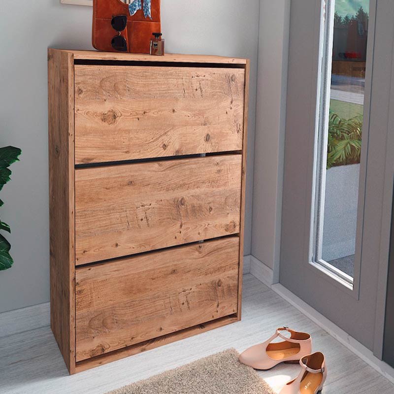 Παπουτσοθήκη Nave Megapap 18 ζευγών χρώμα pine oak 73,6x24x110εκ.