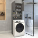 Έπιπλο πλυντηρίου Ramsey Megapap χρώμα ανθρακί 65x27x190,6εκ.