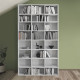 Βιβλιοθήκη Fyodor Megapap χρώμα λευκό 102x16x178εκ.