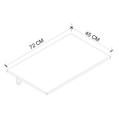 Τραπέζι κουζίνας - Γραφείο επιτοίχιο πτυσσόμενο Ravan Megapap χρώμα sapphire oak 72x45εκ. Τραπέζι κουζίνας - Γραφείο επιτοίχιο πτυσσόμενο Ravan Megapap χρώμα sapphire oak 72x45εκ.