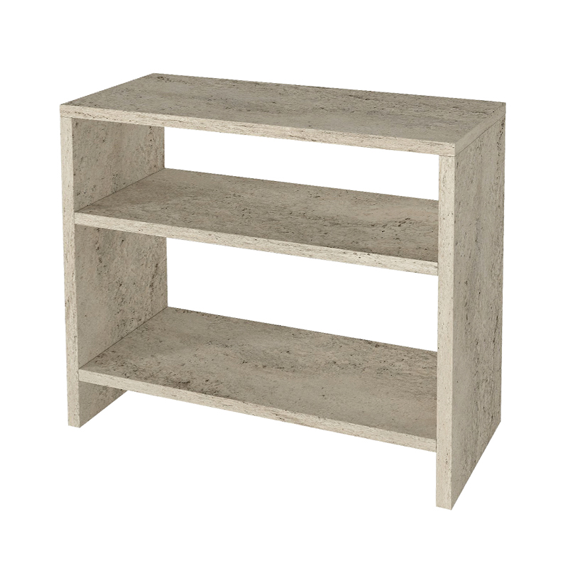 Τραπεζάκι βοηθητικό Silvanus Megapap χρώμα travertine 51x17,5x49εκ.