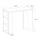 Γραφείο εργασίας Netenia Megapap χρώμα sapphire oak 90x40x74εκ.