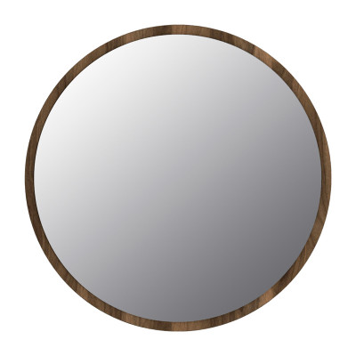 Καθρέπτης τοίχου Glob Μegapap χρώμα καρυδί 59x2x59εκ.