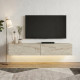 Έπιπλο τηλεόρασης επιτοίχιο Aristo Megapap με LED χρώμα travertine 135x31,6x25εκ.