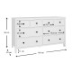 Συρταριέρα - Μπουφές Sabina Megapap χρώμα λευκό 160x50x96εκ.