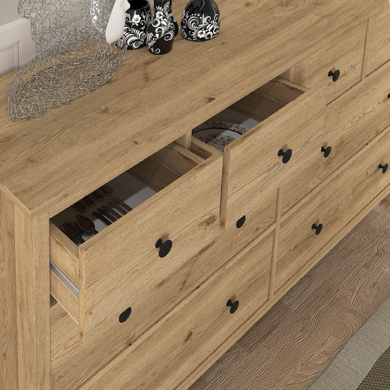 Συρταριέρα - Μπουφές Sabina Megapap χρώμα sepet oak 160x50x96εκ.