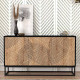 Μπουφές Themis Megapap χρώμα μαύρο - sapphire oak 150x35x83,6εκ.