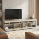 Έπιπλο τηλεόρασης Acnes Megapap χρώμα travertine 220x40x52εκ.