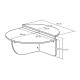 Τραπεζάκι σαλονιού Nilvia Megapap χρώμα sapphire oak Ø85x35εκ.