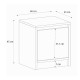Κομοδίνο Conve Megapap χρώμα sapphire oak 40x35x45εκ.
