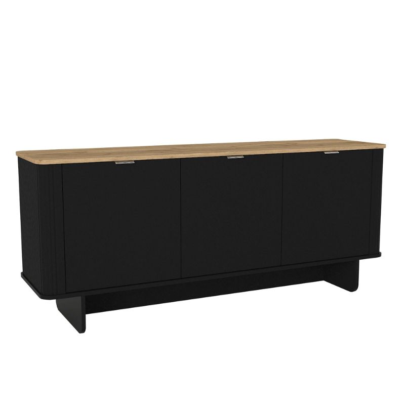 Μπουφές Bohema Megapap χρώμα μαύρο - sepet oak 180x47x76,6εκ.