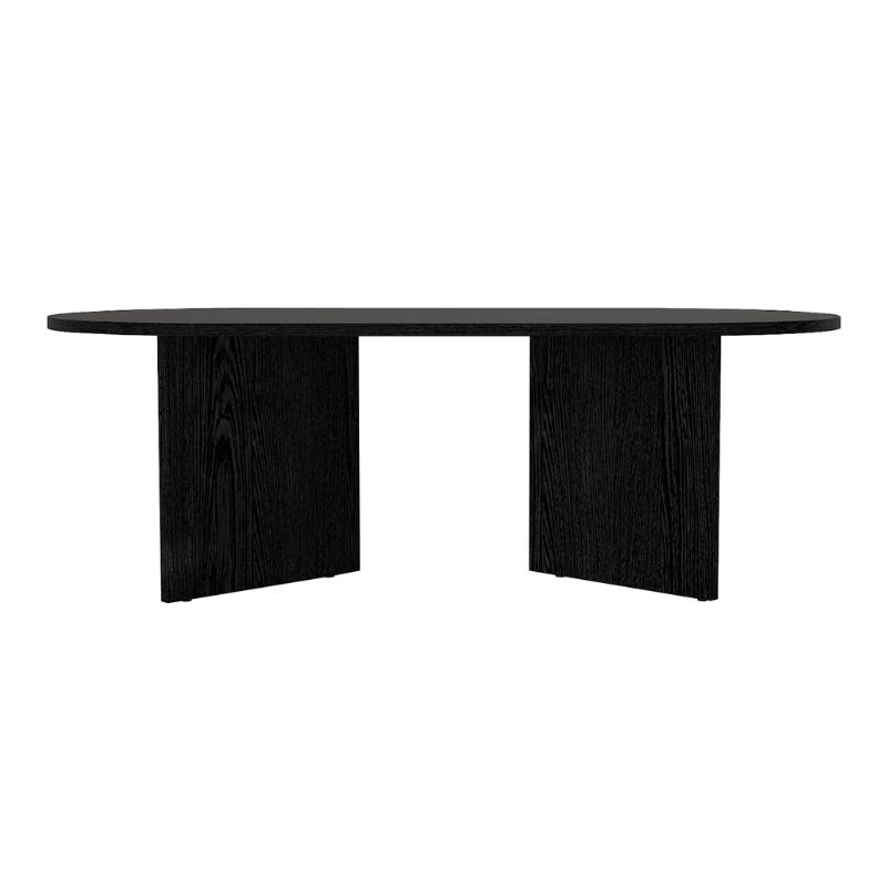 Τραπεζάκι σαλονιού Cortado Megapap χρώμα sencron black 120x60x39,6εκ.