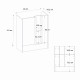 Γραφείο υποδοχής - reception Bonveno Megapap χρώμα ανθρακί - sepet oak 90x43,2x110εκ.