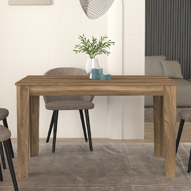 Τραπέζι Darlen Megapap χρώμα καρυδί 125x72x74εκ.