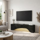 Έπιπλο τηλεόρασης Mara Megapap με LED χρώμα sencron black 150x31,4x40εκ.