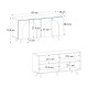 Μπουφές Bono Megapap χρώμα λευκό - sepet oak 150x45x74,6εκ.