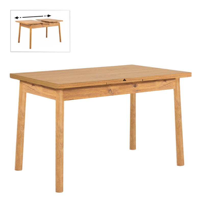 Τραπέζι Jemmy Megapap επεκτεινόμενο χρώμα atlantic pine 120/153x75x77εκ.