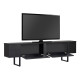 Έπιπλο τηλεόρασης Luxe Megapap χρώμα black wood 180x30x50εκ.