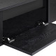 Έπιπλο τηλεόρασης Luxe Megapap χρώμα black wood 180x30x50εκ.