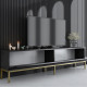 Έπιπλο τηλεόρασης Lord Megapap χρώμα μαύρο - χρυσό 180x30x47εκ. Έπιπλο τηλεόρασης Lord Megapap χρώμα μαύρο - χρυσό 180x30x47εκ.