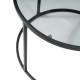 Τραπεζάκι σαλονιού Startis Megapap μέταλλο - γυαλί χρώμα μαύρο Ø60x43εκ.