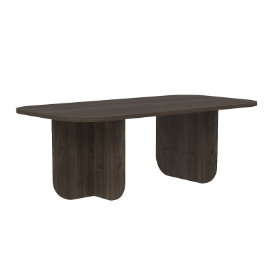 Τραπεζάκι σαλονιού Becaj Megapap χρώμα καρυδί 120x60x41,4εκ.