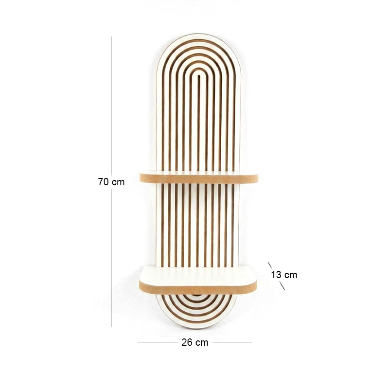 Ραφιέρα τοίχου Artwill Megapap Mdf χρώμα λευκό - oak 26x13x70εκ. Ραφιέρα τοίχου Artwill Megapap Mdf χρώμα λευκό - oak 26x13x70εκ.