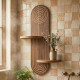 Ραφιέρα τοίχου Artwill Megapap Mdf χρώμα wenge 46x13x70εκ.