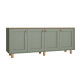 Μπουφές Bohemian Megapap χρώμα πράσινο - φυσικό οξιάς 180x40x75εκ.