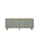 Μπουφές Bohemian Megapap χρώμα πράσινο - φυσικό οξιάς 180x40x75εκ.