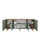 Μπουφές Bohemian Megapap χρώμα πράσινο - φυσικό οξιάς 180x40x75εκ.