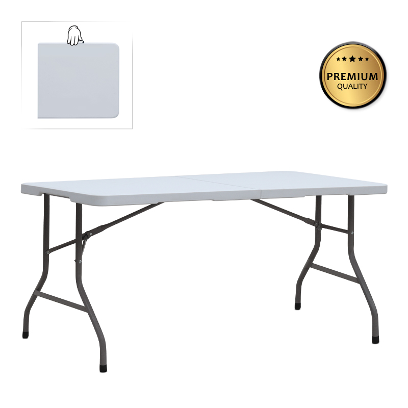 Τραπέζι catering - συνεδρίου Capri Megapap πτυσσόμενο - βαλίτσα χρώμα λευκό του πάγου 152x70x74εκ.