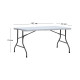 Τραπέζι catering - συνεδρίου Capri Megapap πτυσσόμενο - βαλίτσα χρώμα λευκό του πάγου 152x70x74εκ.