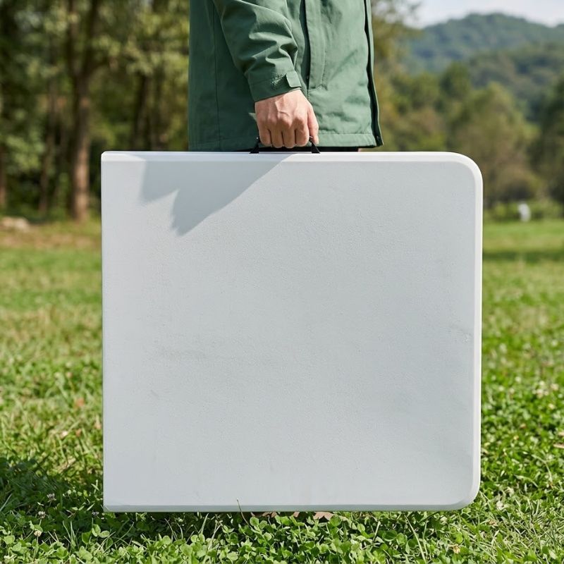 Τραπέζι catering - συνεδρίου Capri Megapap πτυσσόμενο - μονοκόμματη επιφάνεια χρώμα λευκό του πάγου 183x76x74εκ.