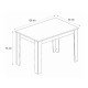 Σετ τραπεζαρία 5τμχ Darlen - Vela Megapap χρώμα sapphire oak - λευκό 125x72x74εκ.