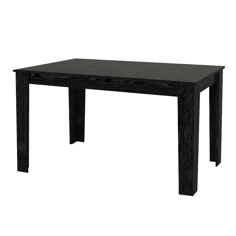 Σετ τραπεζαρία 5τμχ Darlen - Vela Megapap χρώμα sencron black - λευκό 125x72x74εκ.