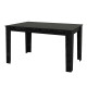 Σετ τραπεζαρία 5τμχ Darlen - Vela Megapap χρώμα sencron black - λευκό 125x72x74εκ.