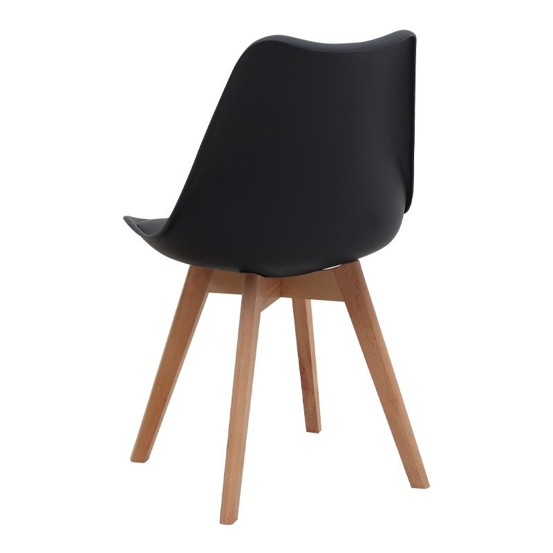 Σετ τραπεζαρία 5τμχ Darlen - Viva Megapap χρώμα λευκό εφέ μαρμάρου - μαύρο/φυσικό πόδι 125x72x74εκ.