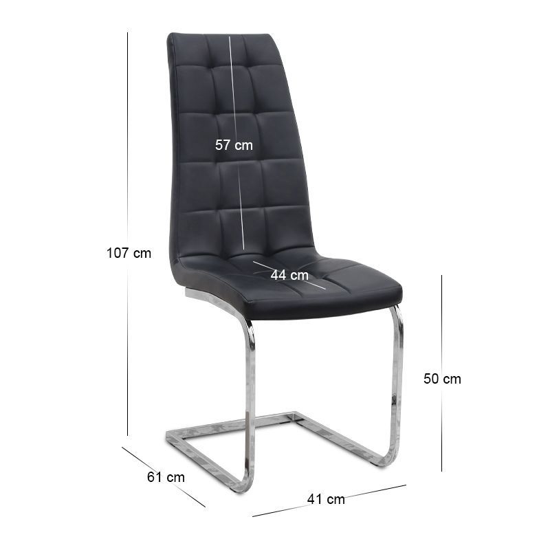 Σετ τραπεζαρία 5τμχ Darlen - Vela Megapap χρώμα λευκό εφέ μαρμάρου - μαύρο 125x72x74εκ.