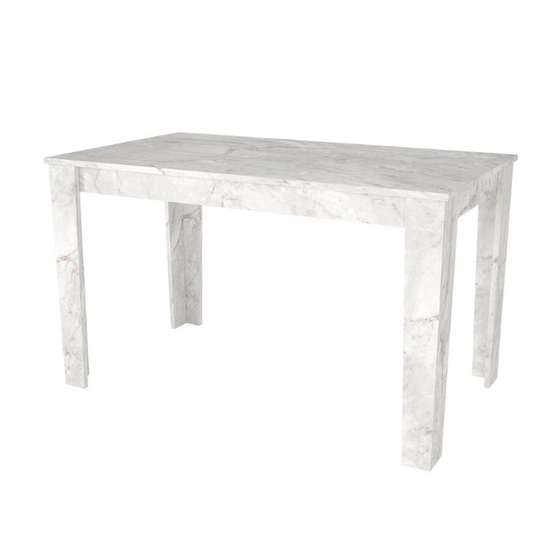 Σετ τραπεζαρία 5τμχ Darlen - Laura Megapap χρώμα λευκό εφέ μαρμάρου - ανθρακί 125x72x74εκ. Σετ τραπεζαρία 5τμχ Darlen - Laura Megapap χρώμα λευκό εφέ μαρμάρου - ανθρακί 125x72x74εκ.