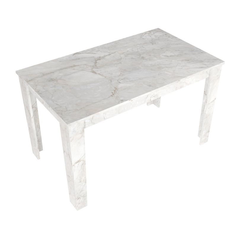 Σετ τραπεζαρία 5τμχ Darlen - Laura Megapap χρώμα λευκό εφέ μαρμάρου - ανθρακί 125x72x74εκ. Σετ τραπεζαρία 5τμχ Darlen - Laura Megapap χρώμα λευκό εφέ μαρμάρου - ανθρακί 125x72x74εκ.