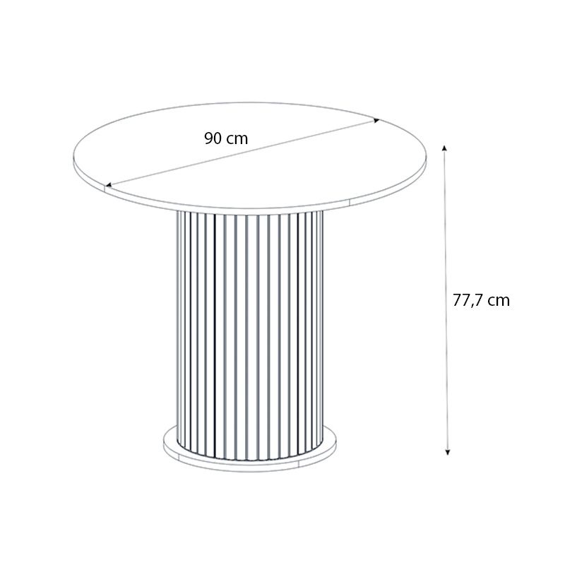 Σετ τραπεζαρία 5τμχ Bohema - Viva Megapap χρώμα ivory/sepet oak - γκρι Ø90x77,7εκ. Σετ τραπεζαρία 5τμχ Bohema - Viva Megapap χρώμα ivory/sepet oak - γκρι Ø90x77,7εκ.