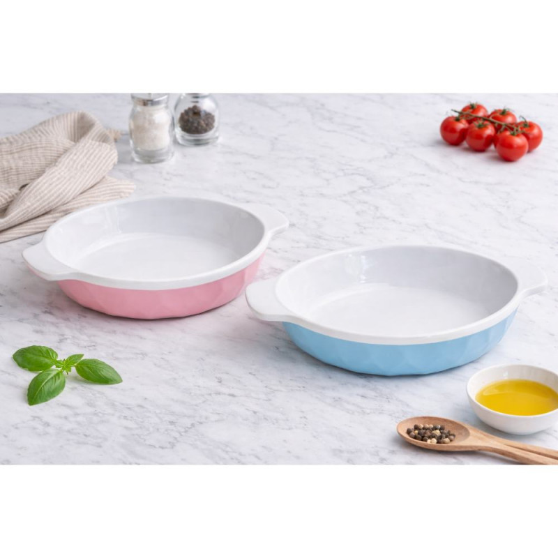 ΠΥΡΙΜΑΧΟ ΣΚΕΥΟΣ ΟΒΑΛ ΑΝΑΓΛΥΦΟ ΡΟΖ/ΛΕΥΚΟ 32χ21,5χ6cm