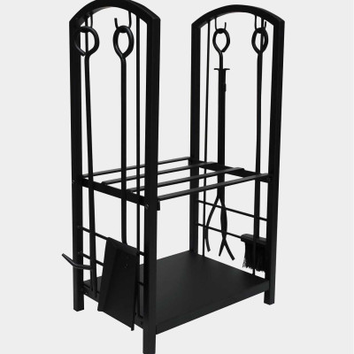 ΣΕΤ ΞΥΛΟΘΗΚΗ -ΕΡΓΑΛΕΙΑ (5 τμχ )ΜΕΤΑΛΛΙΚΗ ΜΑΥΡΗ 40x30x74cm