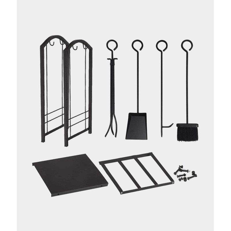 ΣΕΤ ΞΥΛΟΘΗΚΗ -ΕΡΓΑΛΕΙΑ (5 τμχ )ΜΕΤΑΛΛΙΚΗ ΜΑΥΡΗ 40x30x74cm