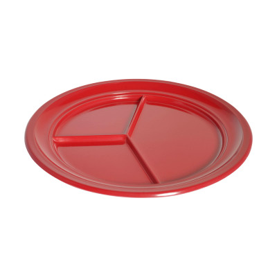 Πιάτο 3 θέσεων Φ24cm Κόκκινο - SKU -409216