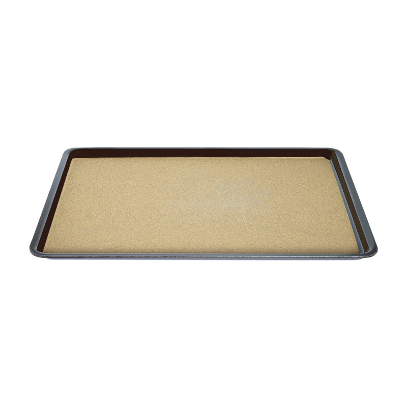 Δίσκος παρ/μος αντιολισθητικός με φελό 40,5x29,5cm Καφέ - SKU -407909