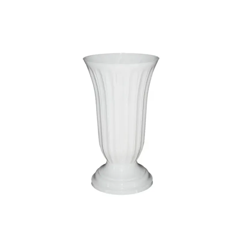 ΑΝΘΟΔΟΧΕΙΟ ΛΕΥΚΟ ΠΛΑΣΤΙΚΟ FLAKON LILIA - Φ16x29.5cm