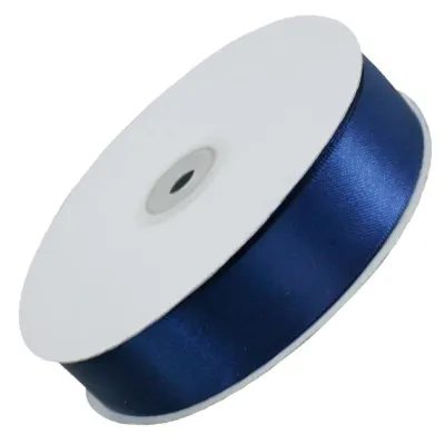 ΚΟΡΔΕΛΑ ΣΑΤΕΝ ΜΠΛΕ ΣΚΟΥΡΟ ΔΙΠΛΗΣ ΟΨΕΩΣ 50yd ΠΛΑΤΟΣ 25mm 100/ΚΙΒ.