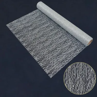 ΧΡΙΣΤΟΥΓ. ΥΦΑΣΜΑ ΑΣΗΜΙ GLITTER ΡΟΛΟ 48cm.x5yd 60/ΚΙΒ